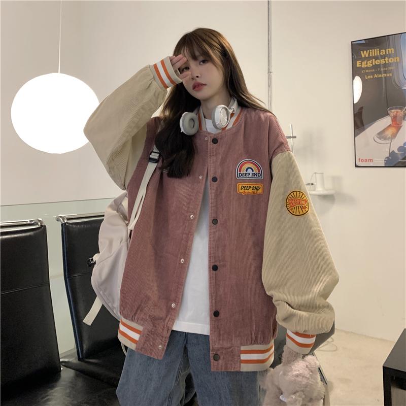 Women's Jackets All-Match Letter Print Baseball Uniform Women Casual Patchwork O-Neck Long Sleeve Jacket Female Loose Outer Wear Top Fishion, Black;brown
Women's Jackets All-Match Letter Print Baseball Uniform Women Casual Patchwork O-Neck Long Sleeve Jacket Female Loose Outer Wear Top Fishion, Black;brown