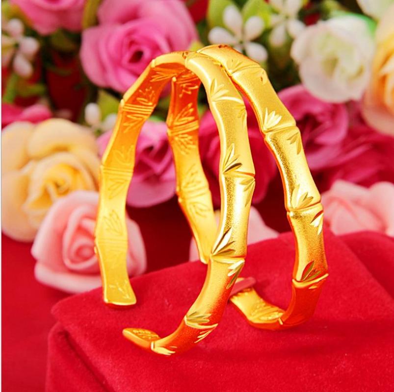 Bangle Classic Cuff 24K Gold Bracelet Fashion Opening Bangles For Women African Bride Wedding Bamboo Jewelry Gifts
Bangle Classic Cuff 24K Gold Bracelet Fashion Opening Bangles For Women African Bride Wedding Bamboo Jewelry Gifts