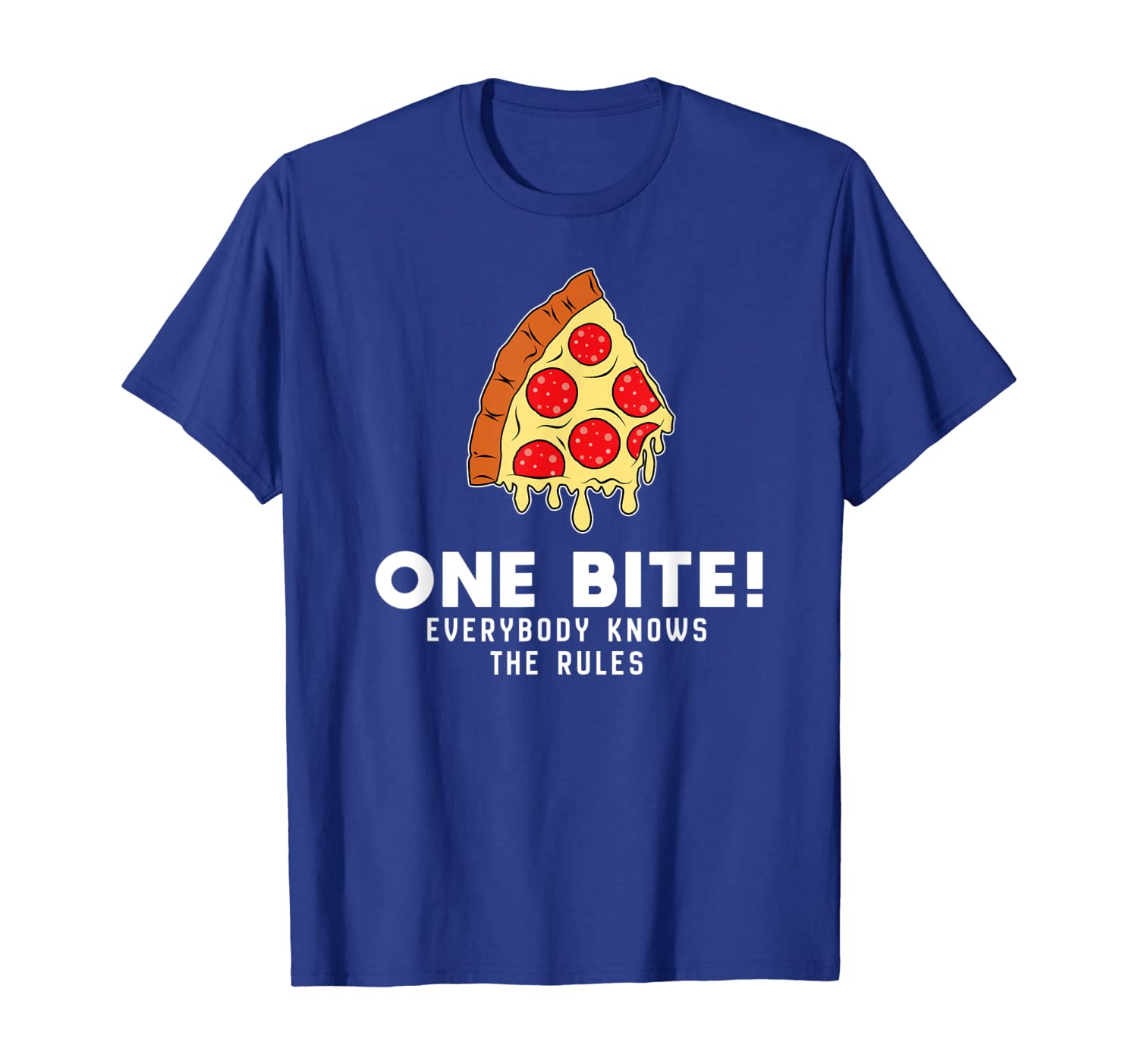 One Bite Everybody Knows The Rule Cool Pizza Shirt