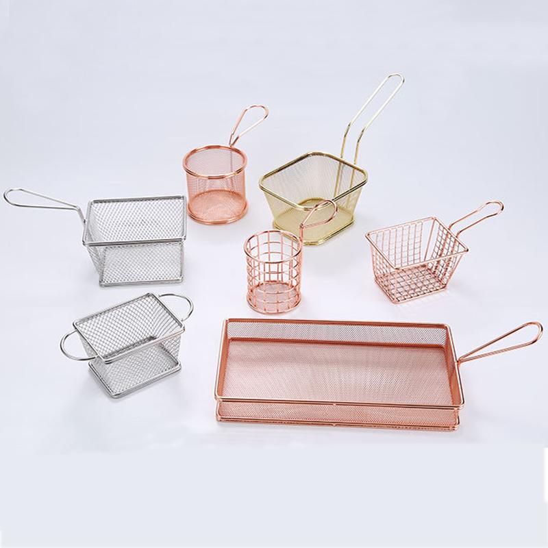 Portable Stainless Steel French Fries Basket Fryer Colander Cooking Utensils Kitchen Tool Accessories Colanders & Strainers
