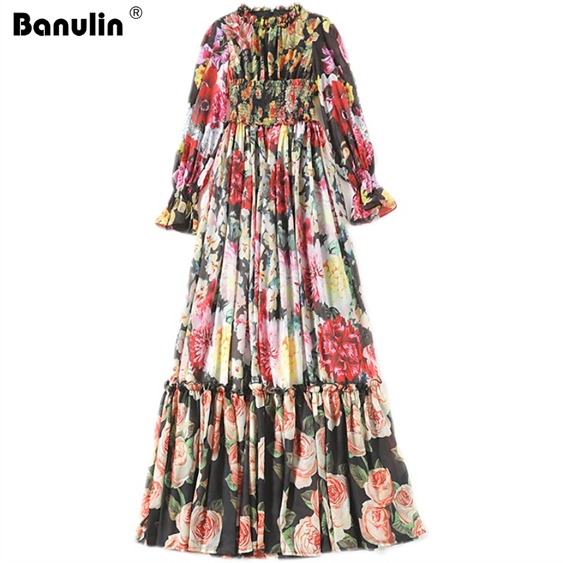Banulin Spring Fashion Runway Long Sleeve Maxi Dress Women's Elastic Waist Charming Floral Print Bohemian Holiday 210603, Design and color
Banulin Spring Fashion Runway Long Sleeve Maxi Dress Women's Elastic Waist Charming Floral Print Bohemian Holiday 210603, Design and color