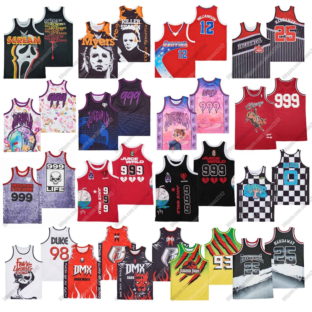 Movie Juice Wrld 999 Basketball Jersey Alien 0 Space Jam DMX Dark Man X Zion Williamson jurassk park Hip Hop Jerseys Stitched, As shown
Movie Juice Wrld 999 Basketball Jersey Alien 0 Space Jam DMX Dark Man X Zion Williamson jurassk park Hip Hop Jerseys Stitched, As shown