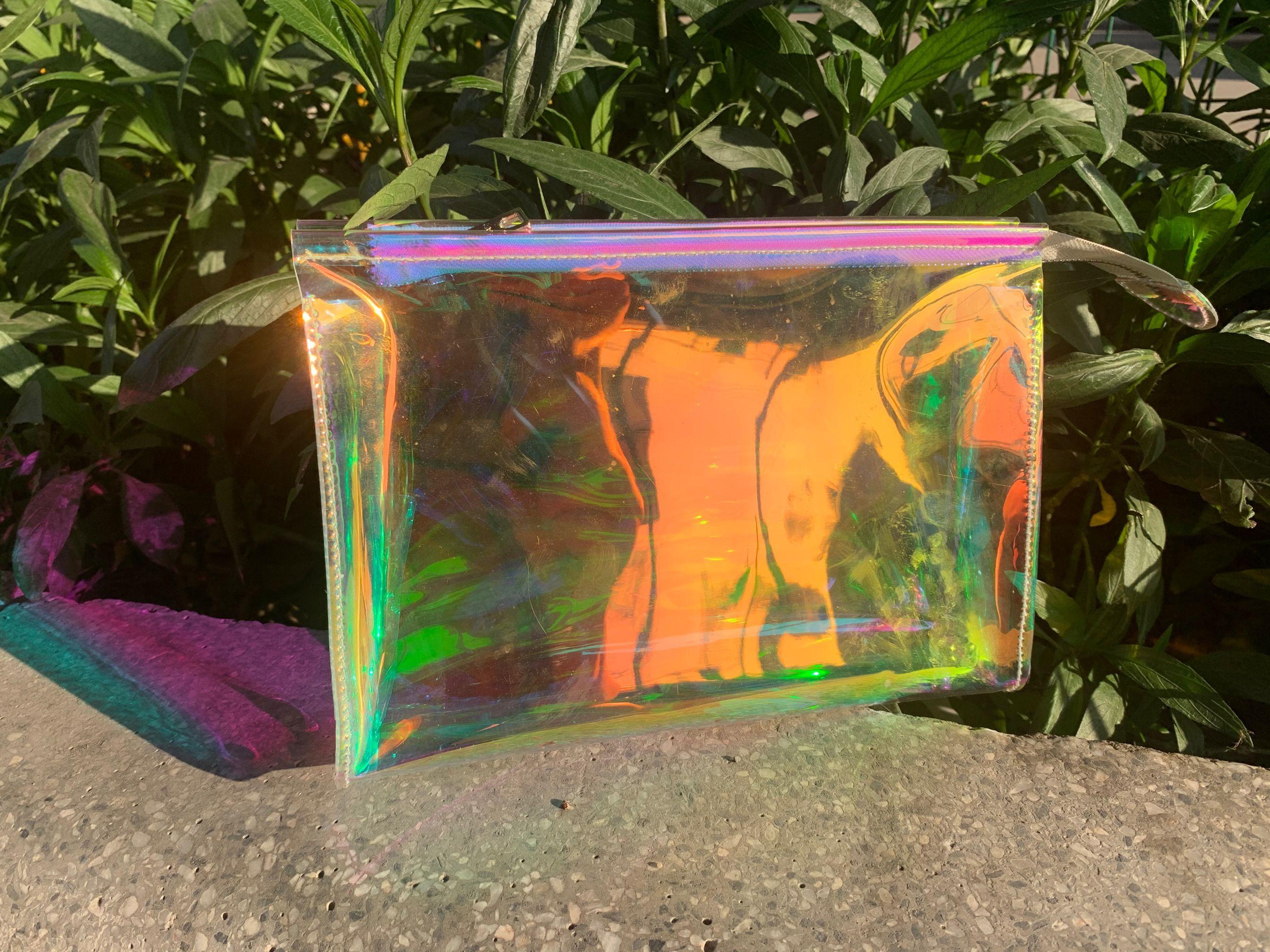 Designer Tote Bag Shopping Bag Design Handbags Purses Fashion womens Handbag Dazzle Iridescent Color High-Capacity PVC