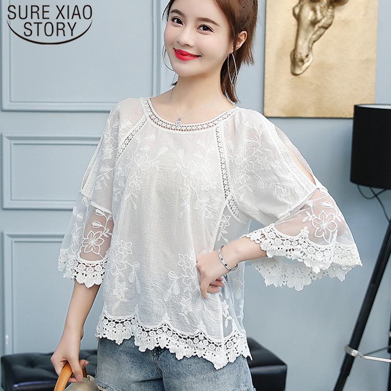 Women's Blouses & Shirts Casual Female Tops Spring Summer Embroidery Lace Blouse Flare Sleeve Hollow Out Women Shirt O-Collar Ladies Clothin, White
Women's Blouses & Shirts Casual Female Tops Spring Summer Embroidery Lace Blouse Flare Sleeve Hollow Out Women Shirt O-Collar Ladies Clothin, White