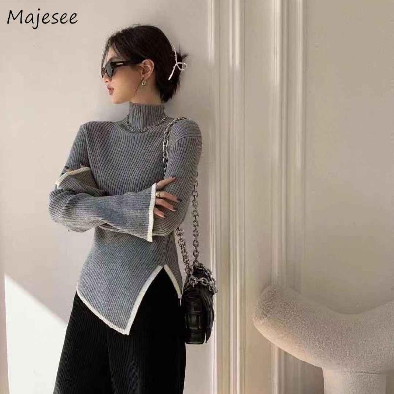 Women's Sweaters Turtleneck Sweater Women Side-split Flare Sleeve Patchwork Korean Style Sexy Design Slim Stylish Loose Casual Elegant, White;black
Women's Sweaters Turtleneck Sweater Women Side-split Flare Sleeve Patchwork Korean Style Sexy Design Slim Stylish Loose Casual Elegant, White;black