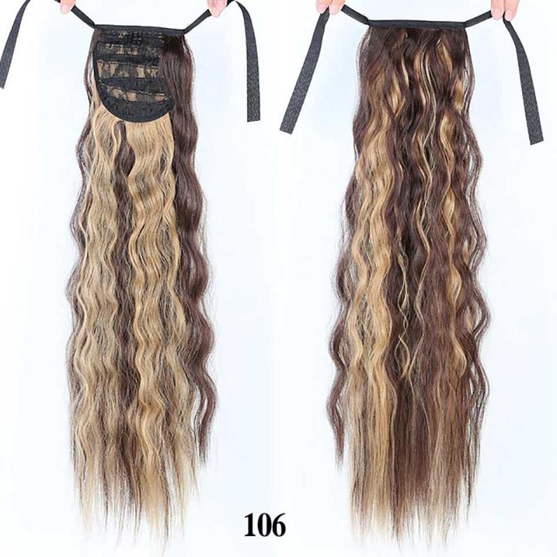 Synthetic Wigs DIFEI 24 Inches Long Curly Ponytail 9 Colors High Temperature Fiber Drawstring Hair For Black Women