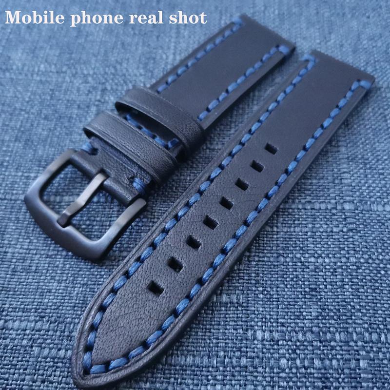 Watch Bands Handmade Genuine Leather Thick Line Strap Wristband 20mm 22mm 24mm High Quality Vintage Casual Black Band Watchband
Watch Bands Handmade Genuine Leather Thick Line Strap Wristband 20mm 22mm 24mm High Quality Vintage Casual Black Band Watchband