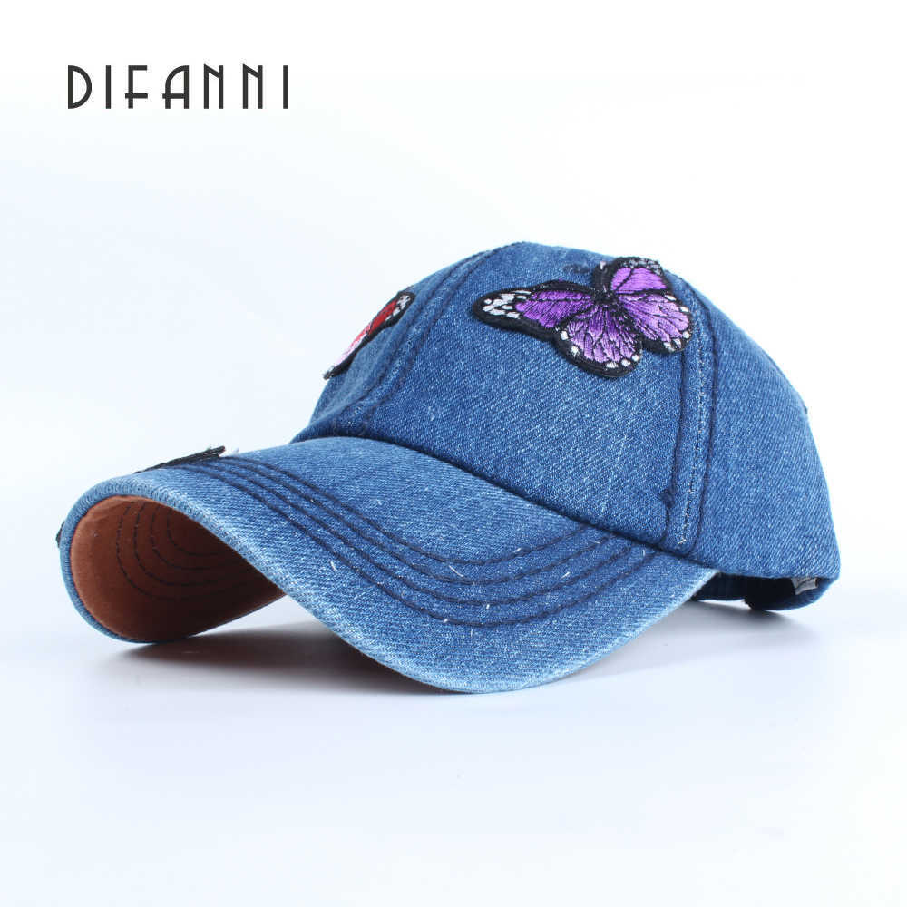 New Fashion Cowboy Baseball Cap Butterflies Stickers Sanpback Hats For Women Fitted Washed Denim Jeans Hat Unisex Hip Hop Q0703, Denim black
New Fashion Cowboy Baseball Cap Butterflies Stickers Sanpback Hats For Women Fitted Washed Denim Jeans Hat Unisex Hip Hop Q0703, Denim black
