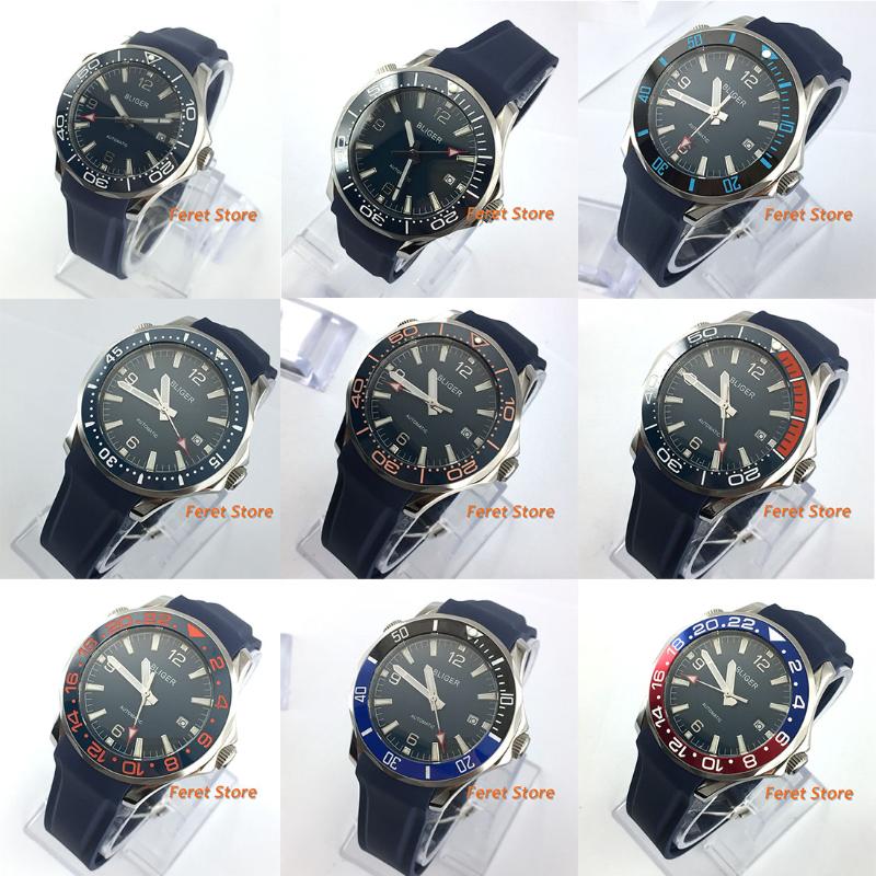 41mm Bliger Navy Blue Dial Luminous Ceramic Bezel Sapphire Glass Date Automatic Mens Watch P35 Wristwatches, Style 10
41mm Bliger Navy Blue Dial Luminous Ceramic Bezel Sapphire Glass Date Automatic Mens Watch P35 Wristwatches, Style 10