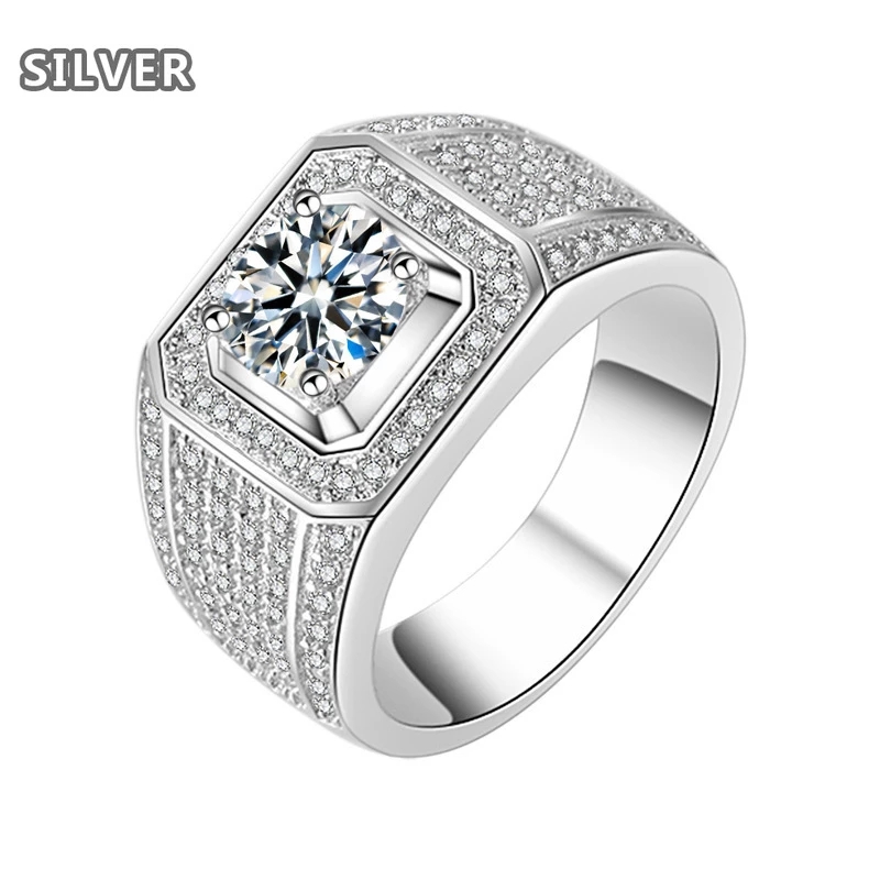 925 sterling silver ring Full Diamond Brilliant Large version Honeycomb Low Big Boys Platinum Zircon Wide Men's Male rings
925 sterling silver ring Full Diamond Brilliant Large version Honeycomb Low Big Boys Platinum Zircon Wide Men's Male rings