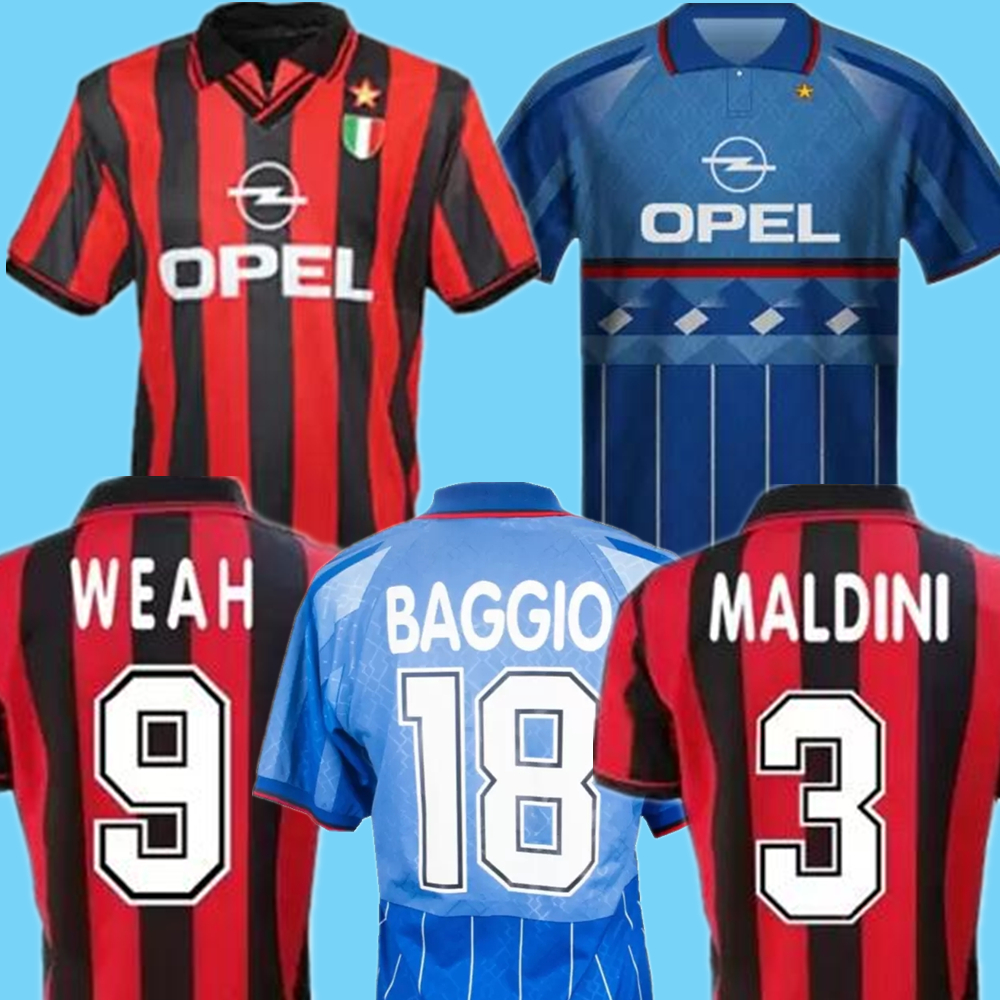 1995 1996 1997 Baggio Weah Boban retro soccer jersey 95 96 97 Maldini Di Canio SAVICEVIC BARESI vintage classic football shirt, Black;yellow
1995 1996 1997 Baggio Weah Boban retro soccer jersey 95 96 97 Maldini Di Canio SAVICEVIC BARESI vintage classic football shirt, Black;yellow