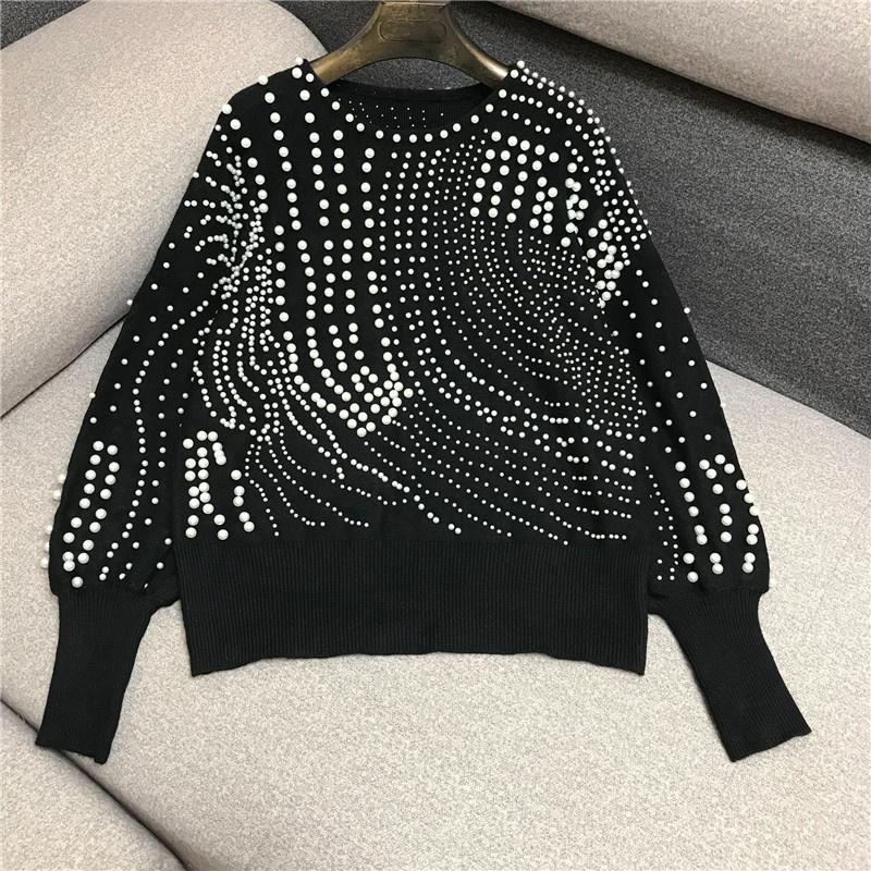 Women's Sweaters Sleeve Lantern Womens Pullover Full Beading Decoration Female Tops Autumn Winter Wool Blends Woman Warm Tunic, White;black
Women's Sweaters Sleeve Lantern Womens Pullover Full Beading Decoration Female Tops Autumn Winter Wool Blends Woman Warm Tunic, White;black