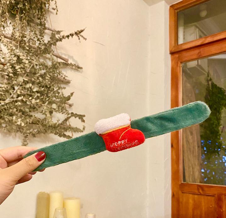 Christmas Bracelet Clap Circle Toys Kids Favor Gifts Santa Claus Christma Birthday Party Decor Theme DD653