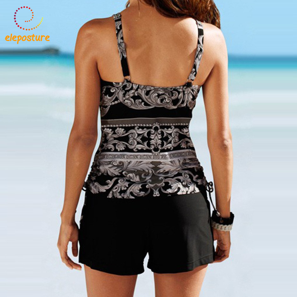 Tankini Swimsuits Women Plus Size Swimwear Two Piece Swimsuit Push Up Bathing Suits Beach Wear Swimming Suit For XXXL 210521