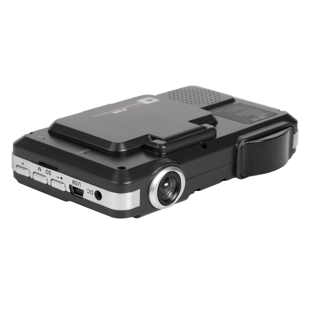 Car Radar Detector Tool English Russian Voice Alarm 2 in 1 Radar-Detectors DVR Camera