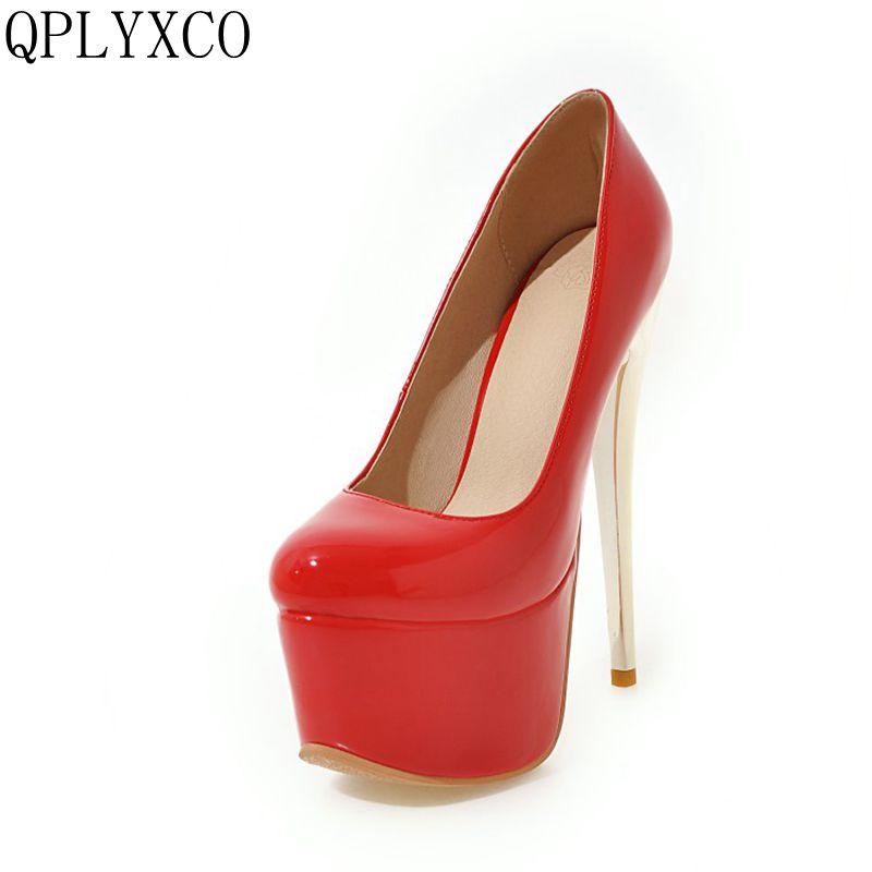 Big Size 30-48 Patent Leather Women Sexy Fashion Super High Heels(16cm) Shoes Platform Pumps Party Y-18 Dress, Black
Big Size 30-48 Patent Leather Women Sexy Fashion Super High Heels(16cm) Shoes Platform Pumps Party Y-18 Dress, Black