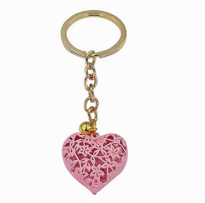 Hollow Heart Keychains Fashion Charm Cute Purse Bag Pendant Car Keyring Chain Ornaments Gift Whole