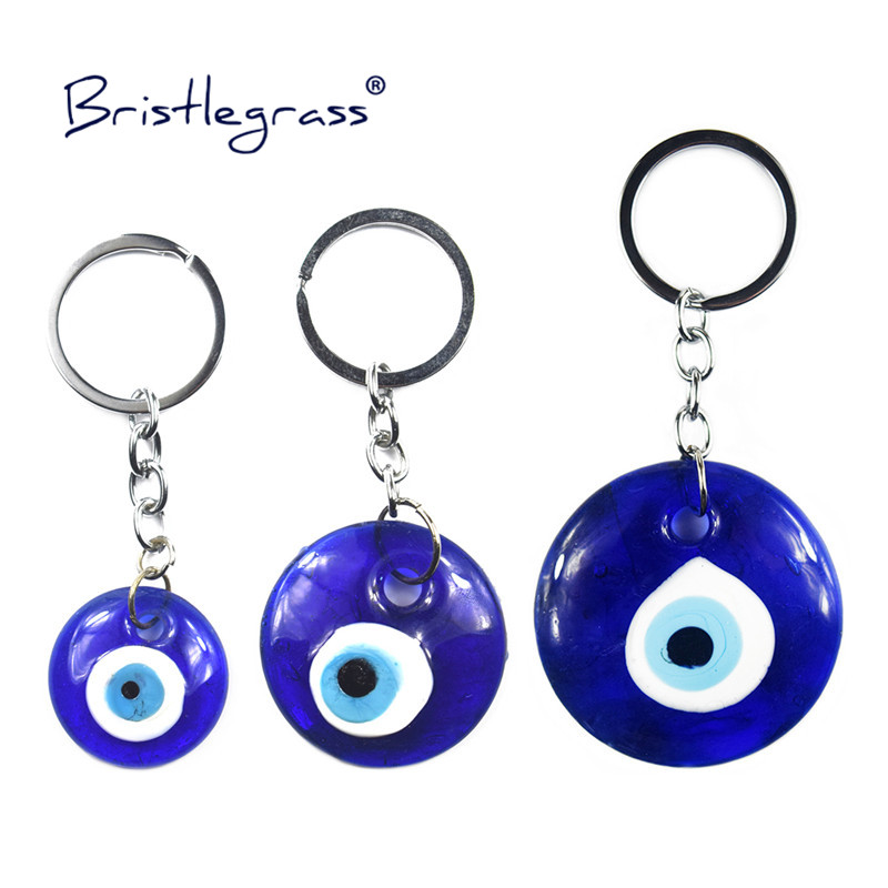 Turkish Blue Evil Eye Key Chains Ring Holder Keychain Amulets Lucky Charm Glass Hanging Pendant Blessing Protection