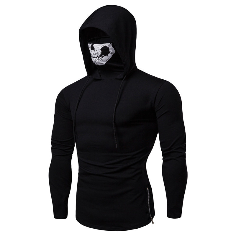 Long Sleeve Men's Hoodies with Skeleton Print Mask Black Gray Elasticity Coat Moto Biker Style Cool Sweatshirts Men
Long Sleeve Men's Hoodies with Skeleton Print Mask Black Gray Elasticity Coat Moto Biker Style Cool Sweatshirts Men