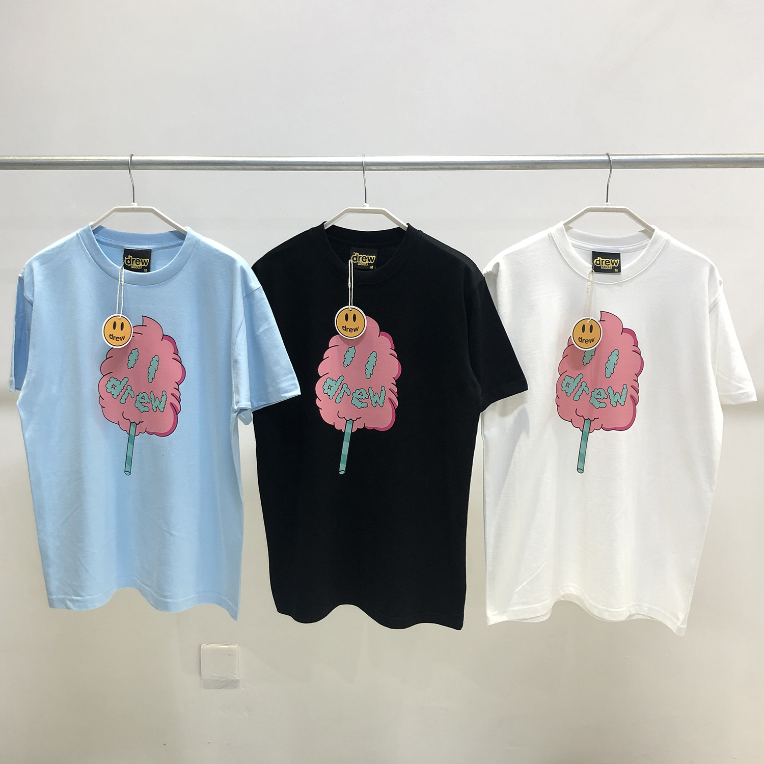 3 Colors Mens T Shirt Justin Bieber Drew House Cotton Candy High Street Short Sleeve T-shirt Top Casual Fashion Male Clothing, White
3 Colors Mens T Shirt Justin Bieber Drew House Cotton Candy High Street Short Sleeve T-shirt Top Casual Fashion Male Clothing, White