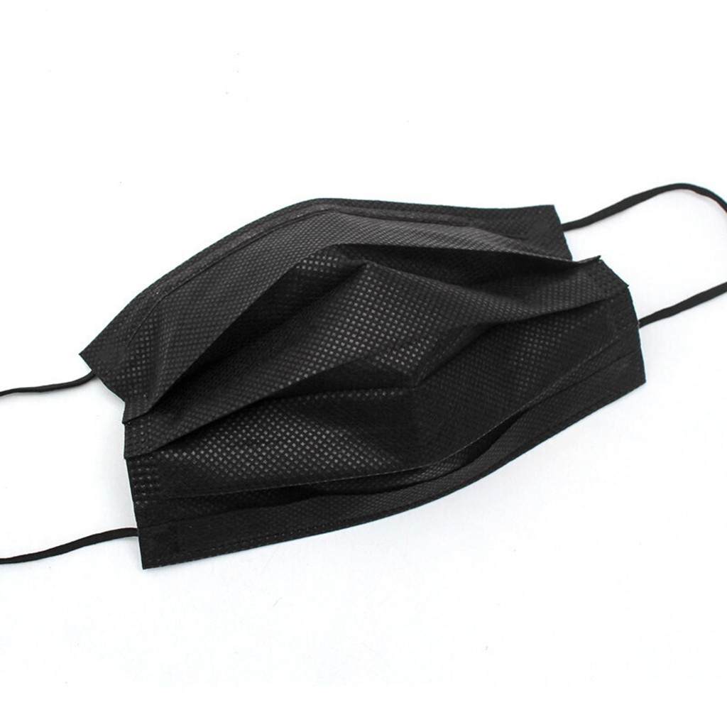 50pcs Disposable Masks Dustproof Face Mask With Elastic Earloop Fashion Black Mask For Kids Halloween Cosplay