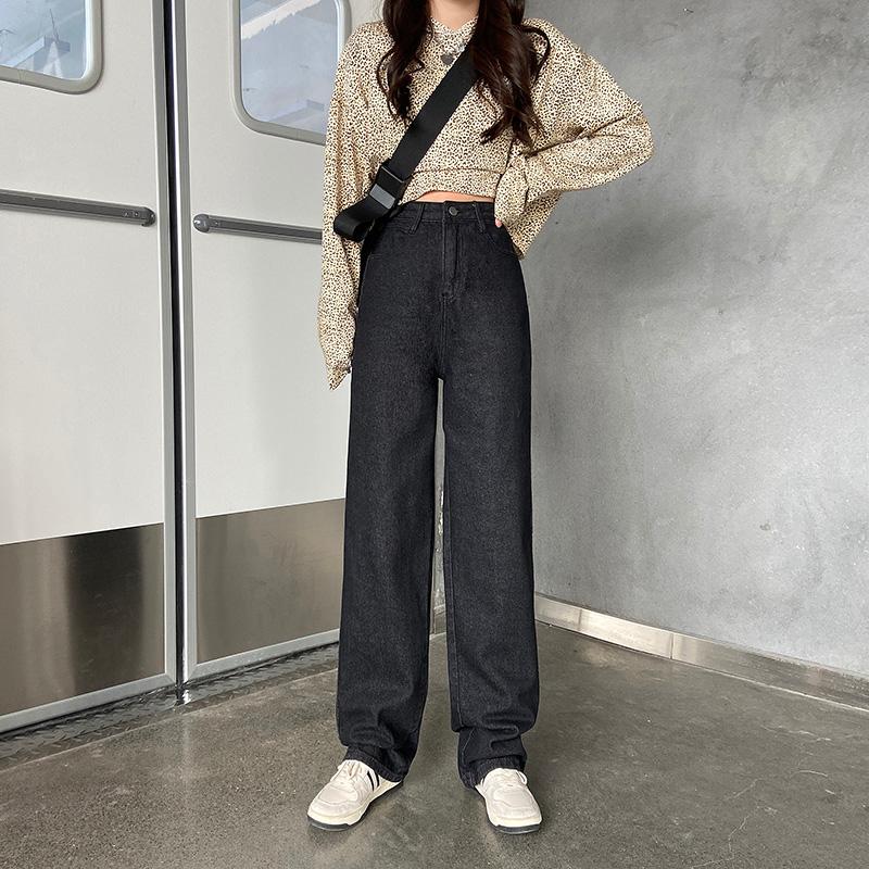 Women's Jeans Streetwear Female Straight Vintage Black Wide Leg Long Denim Pants High Waist Loose Ladies Retro Trousers, Blue
Women's Jeans Streetwear Female Straight Vintage Black Wide Leg Long Denim Pants High Waist Loose Ladies Retro Trousers, Blue