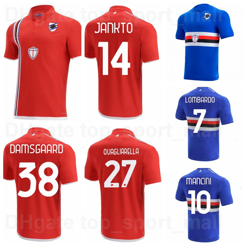 2021 2022 Sampdoria Soccer Jersey Home 27 QUAGLIARELLA 87 CANDREVA 38 DAMSGAARD 8 VERRE 3 AUGELLO 1 AUDERO 2 THORSBY 24 BERESZYNSKI 17 JANKTO Football Shirt Kits, Blue
2021 2022 Sampdoria Soccer Jersey Home 27 QUAGLIARELLA 87 CANDREVA 38 DAMSGAARD 8 VERRE 3 AUGELLO 1 AUDERO 2 THORSBY 24 BERESZYNSKI 17 JANKTO Football Shirt Kits, Blue