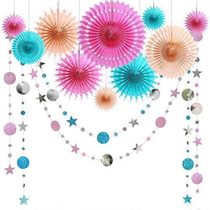 Party Decoration Blue Silver Pink Tissue Paper Fans Glitter Circle Star Garlands Backdrop For Birthday Wedding Baby Shower Home Decorations
Party Decoration Blue Silver Pink Tissue Paper Fans Glitter Circle Star Garlands Backdrop For Birthday Wedding Baby Shower Home Decorations