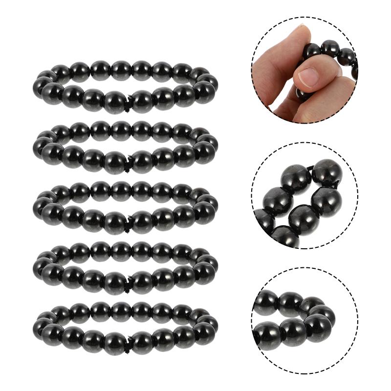 Charm Bracelets 5pcs Chic Creative Hand Decors Jewelry Gifts (Black)