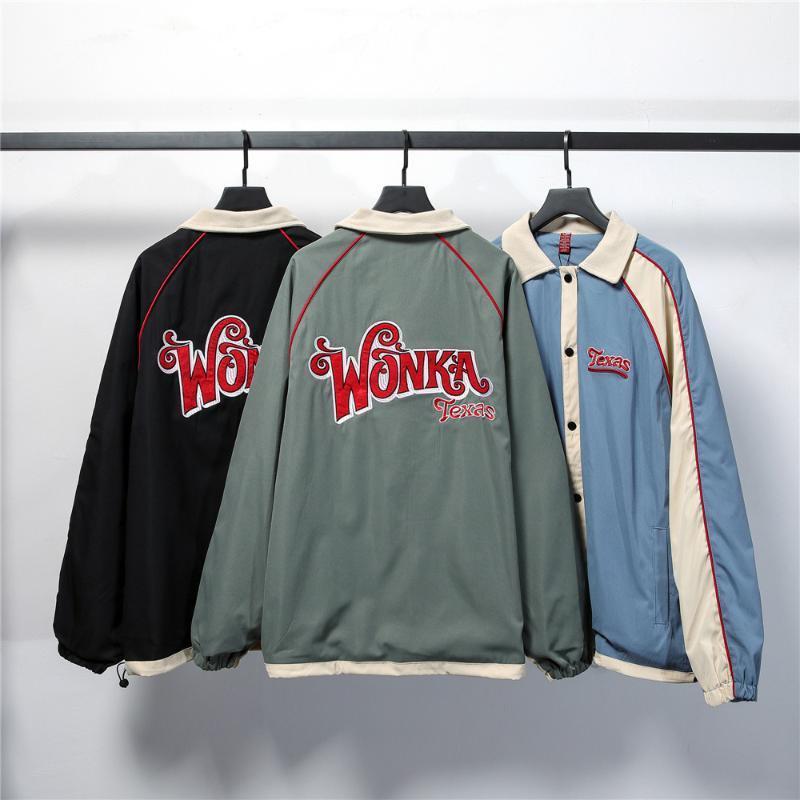 Men' Jacket 2021 Pactwork Embroidery Letters Single-breasted Oversized Loose Style Streetwear Coat Men Women Clothing Jackets, Blue
Men' Jacket 2021 Pactwork Embroidery Letters Single-breasted Oversized Loose Style Streetwear Coat Men Women Clothing Jackets, Blue
