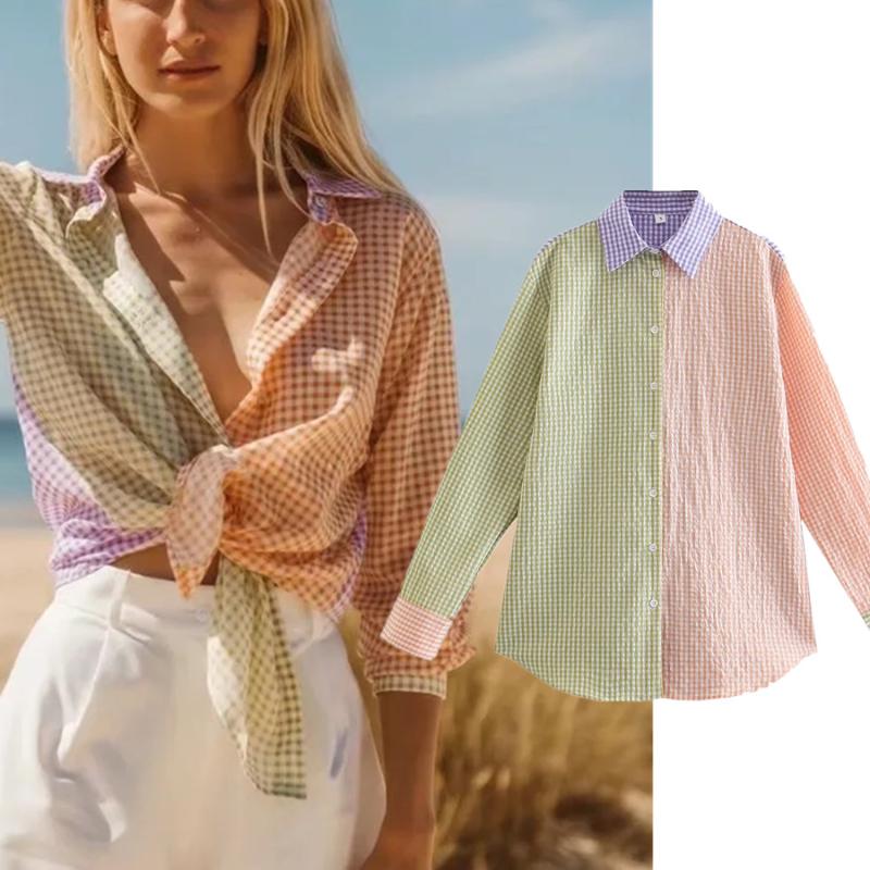 Women's Blouses & Shirts Elmsk 2022 High Street Vintage Patchwork Plaid Casual Shirt Women Blouse Spring Long Sleeve Blusas And Tops, White
Women's Blouses & Shirts Elmsk 2022 High Street Vintage Patchwork Plaid Casual Shirt Women Blouse Spring Long Sleeve Blusas And Tops, White
