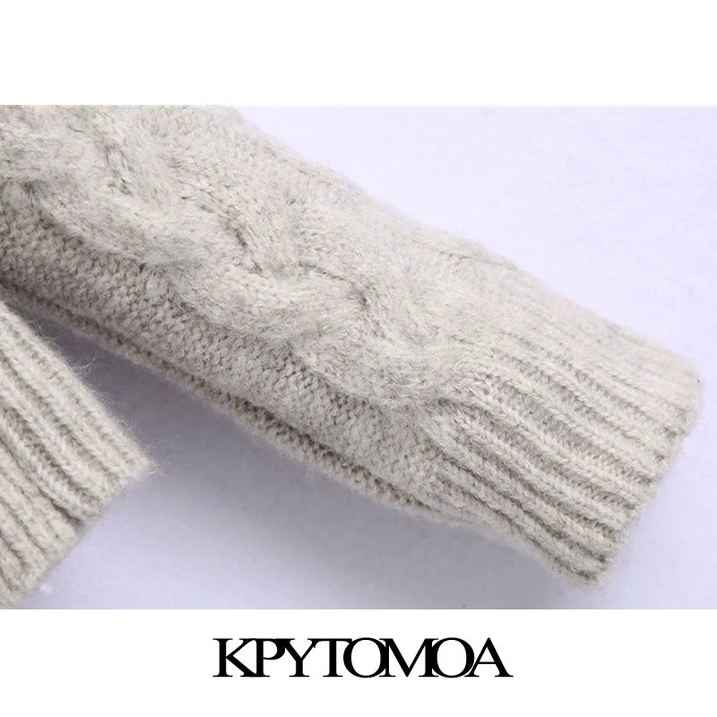 Women Fashion Embroidered Cropped Knitted Sweater Peter Pan Collar Long Sleeve Female Pullovers Chic Tops 210420