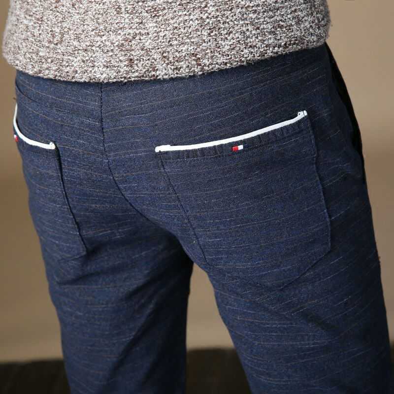 Cotton Chinos Men Suit Pants Casual Work Trousers Male Slim Fit Workwear Korean Style Black Pants Elastic Plus Size Straight 210603