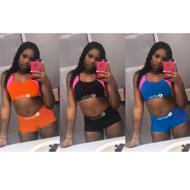 Fashion Sling Top Shorts Suit Women Sports Clothes Designers Outfits Luxurys Tracksuit Solid Color Splicing Two Piece Set G55DT7V, Orange
Fashion Sling Top Shorts Suit Women Sports Clothes Designers Outfits Luxurys Tracksuit Solid Color Splicing Two Piece Set G55DT7V, Orange