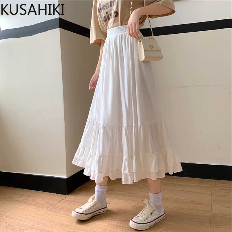 KUSAHIKI Chiffon Pleated Ruffle Patchwork Women Skirt Causal High Waist A-line Skirts Sprign Summer Faldas Mujer 6G301 210602, Black
KUSAHIKI Chiffon Pleated Ruffle Patchwork Women Skirt Causal High Waist A-line Skirts Sprign Summer Faldas Mujer 6G301 210602, Black