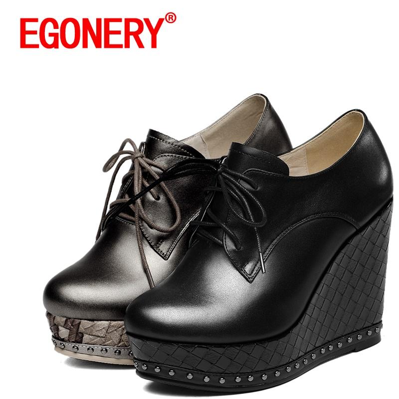 Dress Shoes EGONERY Autumn Pattern Slope Heel Round Toe Cross Tied Women Comfortable Ventilation Mature Fashion Concise, Black
Dress Shoes EGONERY Autumn Pattern Slope Heel Round Toe Cross Tied Women Comfortable Ventilation Mature Fashion Concise, Black