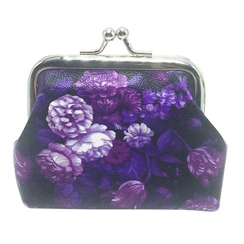 Leather Coin Purses Top Quality Kiss Clasp Women Mini Purse Small Wallet Clutch Bag Phone Handbag Pouch