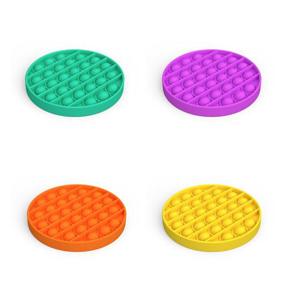 Rainbow Fidget Toys Sensory Push Bubble Toy Autism Special Needs Anxiety Stress Reliever for Students Office Workers