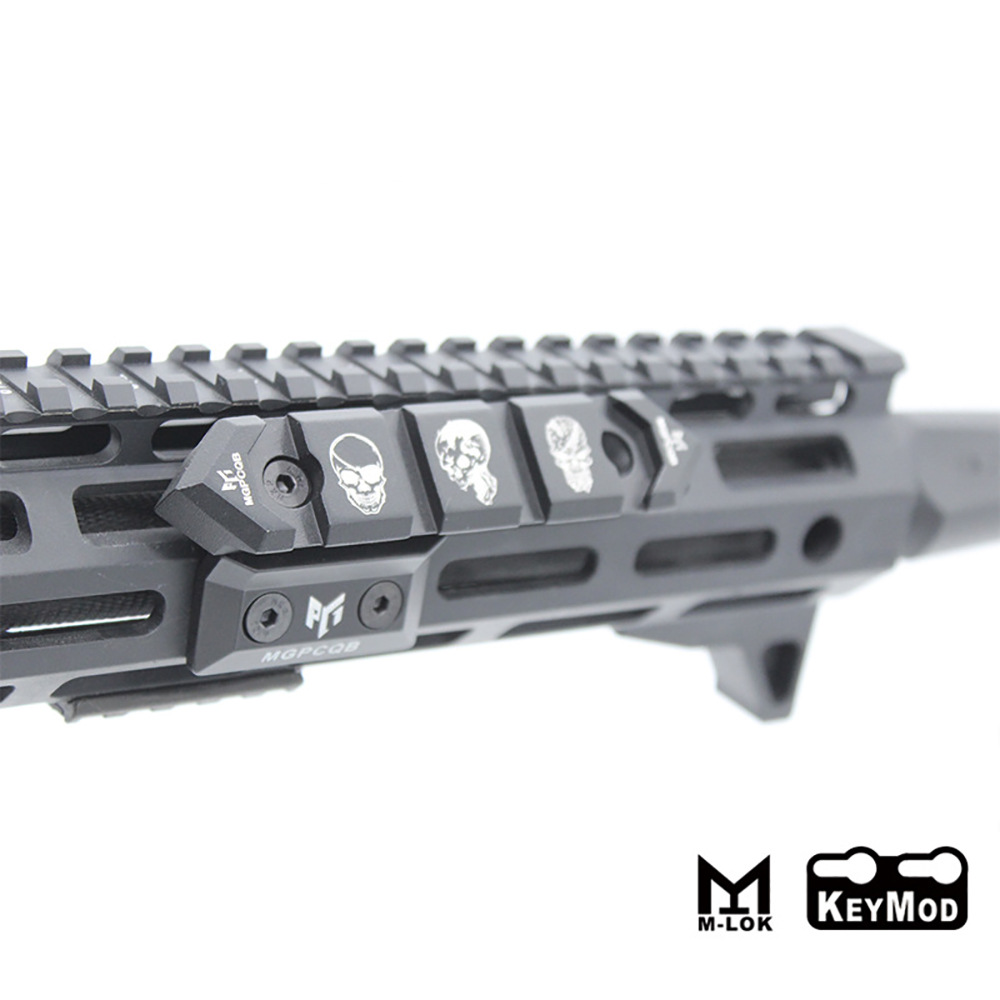

Tactical 4pcs/set 2/3/4/5 Slots 20mm Picatinny Weaver ACR Rail Section Set for Hunting Keymod M-lok Handguard Rifle Accessory, Bk