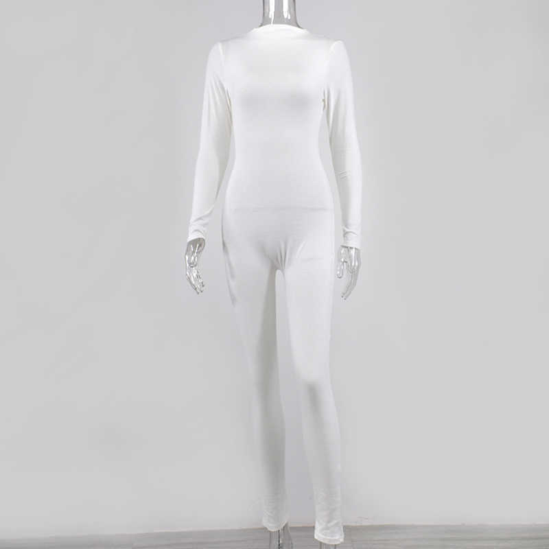 Colysmo Cotton Solid Winter Jumpsuit Long Sleeve Party Jumpsuits Bodycon Jump Suit White Rompers Overalls For Women Combinaison 210527