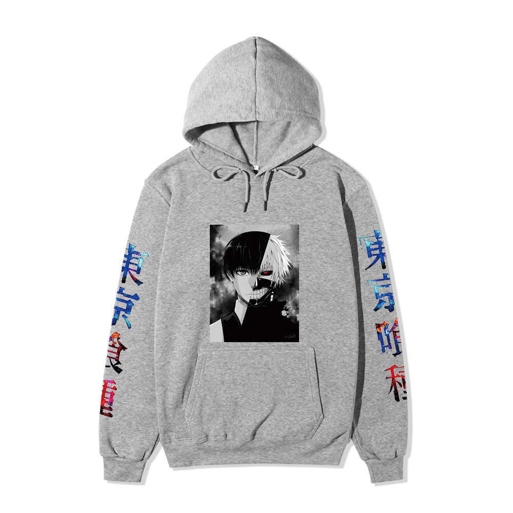 Tokyo ghoul animation fashion surrounding loose men and women hooded couple hoodie Y0804