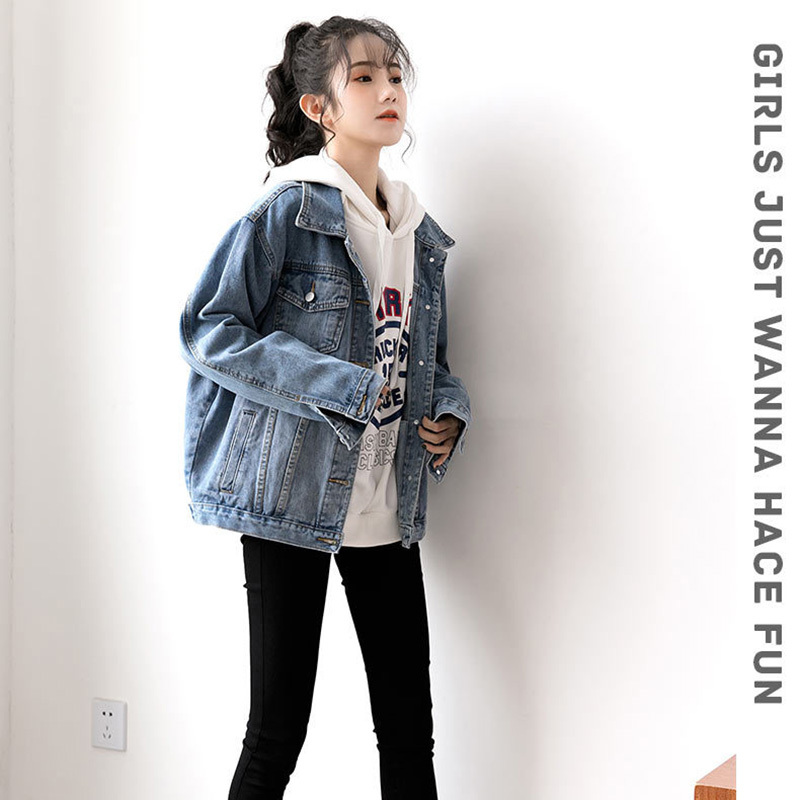 Jean Jacket women Fashion cotton denim outwear jacket coat for female Spring Autumn 210524