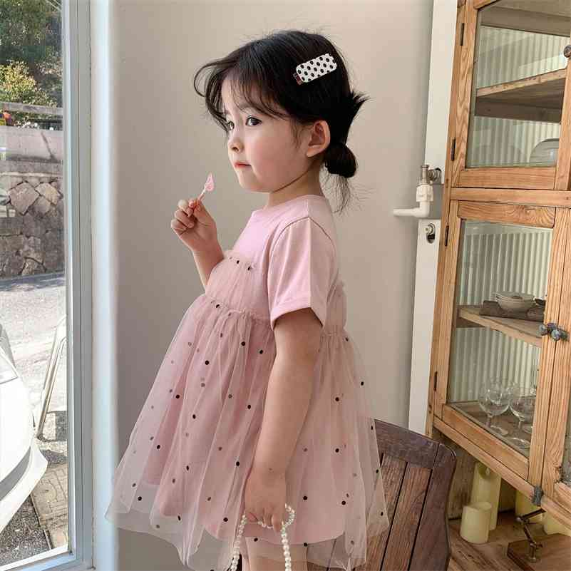Baby girls fashion mesh patchwork casual dress kids cotton knitted short sleeve sweet princess dresses 210708, Pink
Baby girls fashion mesh patchwork casual dress kids cotton knitted short sleeve sweet princess dresses 210708, Pink