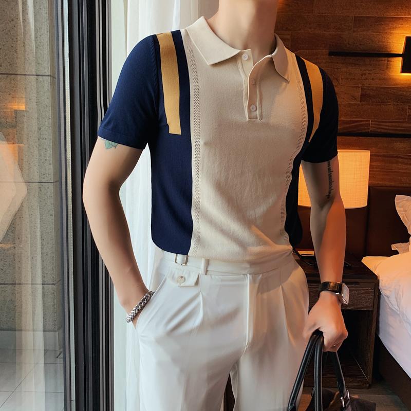British Style Plus Size Summer Knitted Shirt Men Clothing 2021 Fashion Contrast Colors Slim Fit Casual Tee Homme 4XL Men's Polos, Black
British Style Plus Size Summer Knitted Shirt Men Clothing 2021 Fashion Contrast Colors Slim Fit Casual Tee Homme 4XL Men's Polos, Black