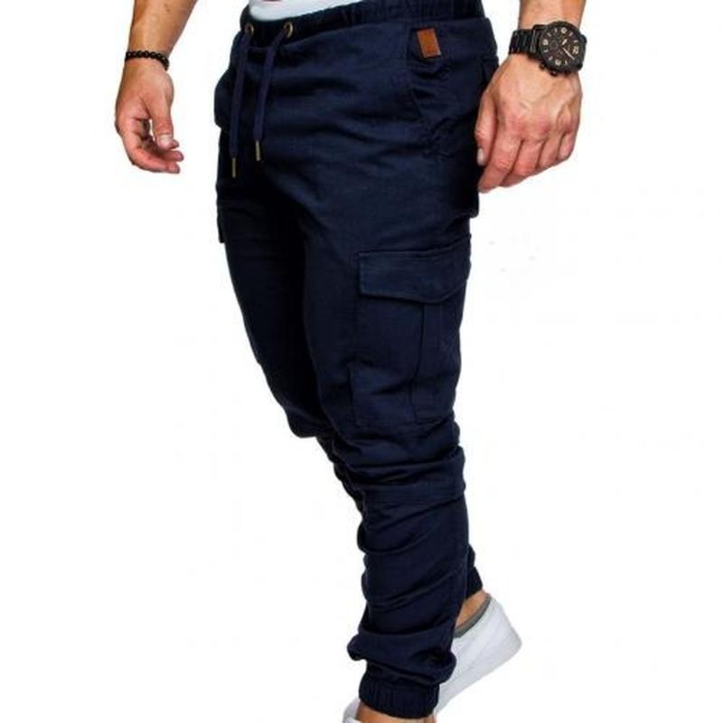 2025 S Fashion Designer Cargo Pants Thin Breathable Tie Drawstring Long Men Casual Solid Color Pockets Waist Ankle Tied Skinny Men S