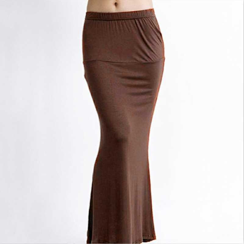 Ywengouy Ladies Women High Waist Flare Fishtail Maxi Long Skirt Solid Color Pleated Package Hip Evening Beach Party A-Line Penci 210619