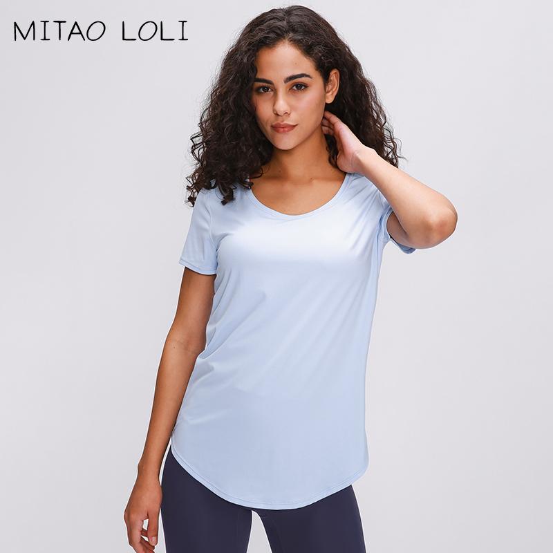 Yoga Outfit MITAO LOLI Slim Fit Naked-feel Fabric Workout Fitness T-shirt Top Hip-length Plain Running Gym Sport Short-sleeve Shirt, Black
Yoga Outfit MITAO LOLI Slim Fit Naked-feel Fabric Workout Fitness T-shirt Top Hip-length Plain Running Gym Sport Short-sleeve Shirt, Black