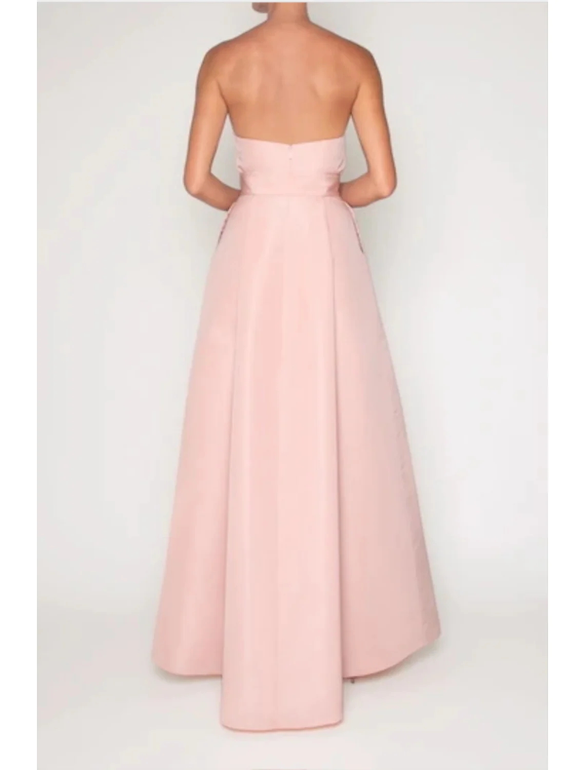 Pink Jumpsuits Beautiful Back Sexy Engagement Formal Evening Dress Sweetheart Sleeveless Detachable Bow Train Prom Formal Gown Robes De Soirée Vestido