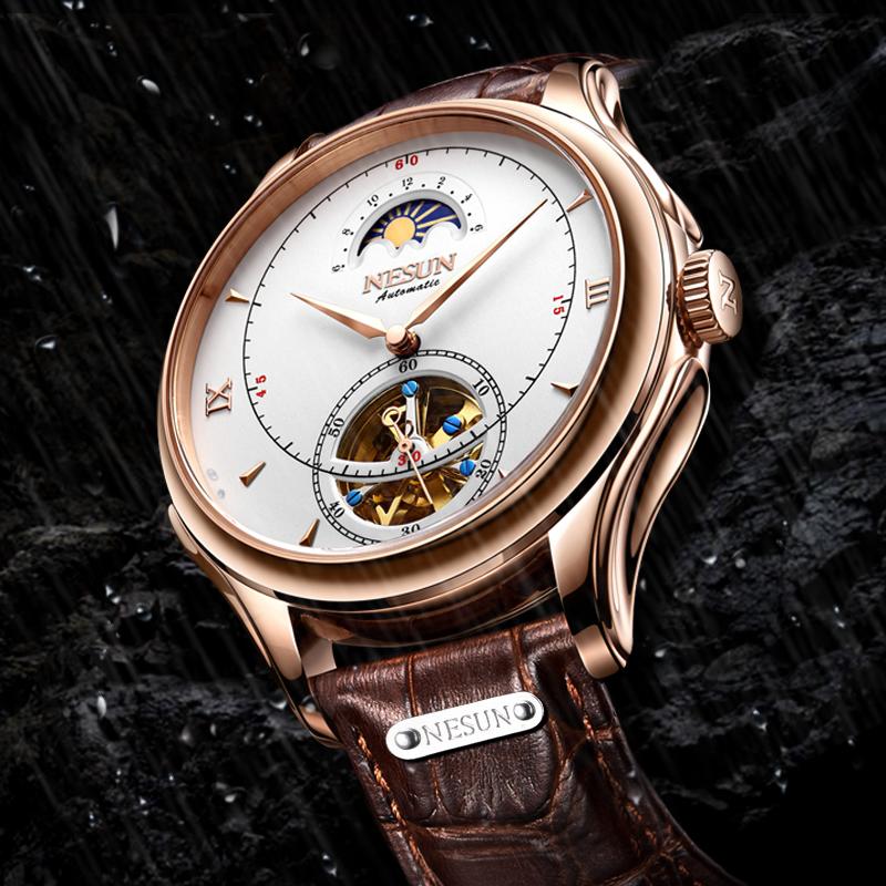 Wristwatches NESUN 9037 Automatic Mechanical Watch Luxury Fashion Sport Tourbillon Wristwatch Men Waterproof Hollow Out Energy Storage Clock, 9037-sliver white
Wristwatches NESUN 9037 Automatic Mechanical Watch Luxury Fashion Sport Tourbillon Wristwatch Men Waterproof Hollow Out Energy Storage Clock, 9037-sliver white