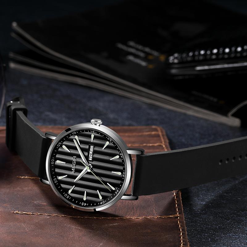 Wristwatches Men Watches MEGIR Waterproof Ultra Thin Date Calander Clock Male Silicon Strap Casual Quartz Watch Sports, Black
Wristwatches Men Watches MEGIR Waterproof Ultra Thin Date Calander Clock Male Silicon Strap Casual Quartz Watch Sports, Black